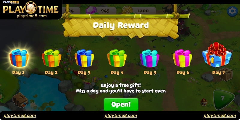 playtime daily bonus