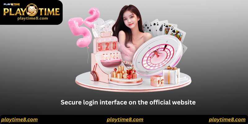 Secure login interface on the official website
